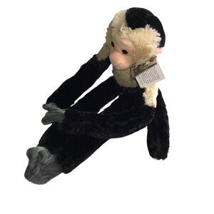 WILD REPUBLIC Plush Brown Capuchin Monkey Long Arms Palms Black / Tan.